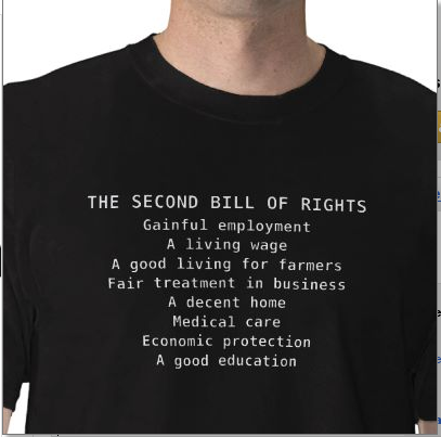 T-shirt with Second Bill of Rights